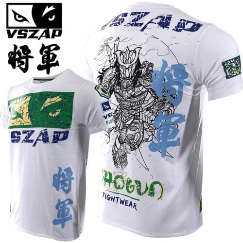 VSZAP Shogun Fitness Short sleeve T-shirt MMA General Sanda combat combat Thai Boxing Martial arts Lin Feng Running man