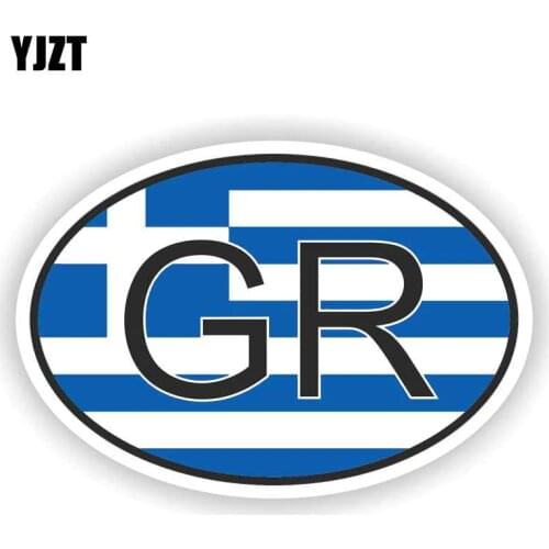 YJZT 11.9CM*7.9CM Creative M GR GREECE Car Sticker Funny Country Code Decal Accessories 6-0252
