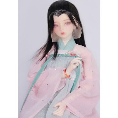 1/3 BJD Wig Ancient Costume Hanfu Long Hair Vintage Samurai Styling Wigs For BJD/SD SD13 S17 Big Girl Doll Accessories C1121