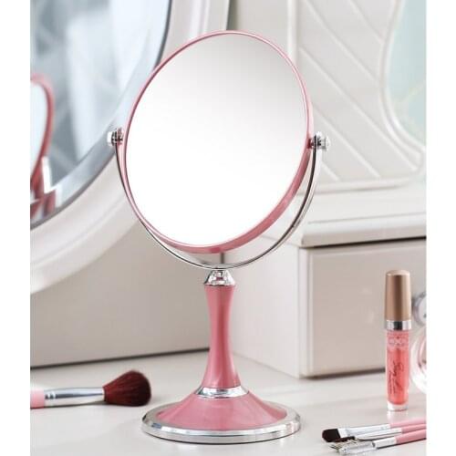 1pc Makeup Compact Mirror Double Sided Swivel Vanity Mirror With 3 X Magnification Tabletop Standing Round Mirror Makeup Tools
