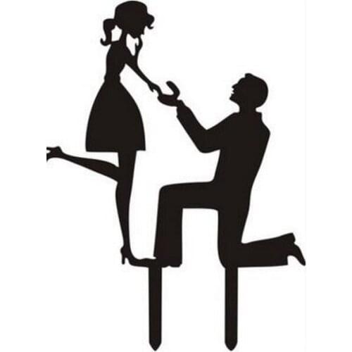 100pcs/lot Creative Giving gift lovers design wedding cake inserted card Wedding Cake Topper Party Cake Decorations