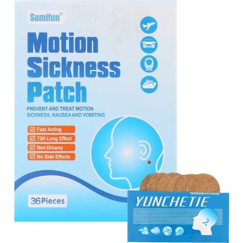 36 pcs/box Car Motion Sickness Relief Patch Traditional Herbal Seasickness Nausea Dizzy Medical Plaster