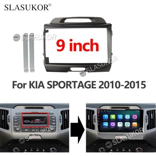 9 INCH Audio Fitting For KIA SPORTAGE 2010 2011 2012-2015 Auto Car Radio Dashboard GPS stereo panel for mounting 2 Din DVD frame