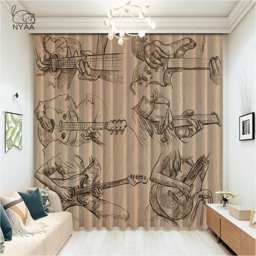 Abstract With Modern Electric Curtain On The Window Living Room Curtains Doors Home Textile Decor Outdoor Curtains Micro Shading