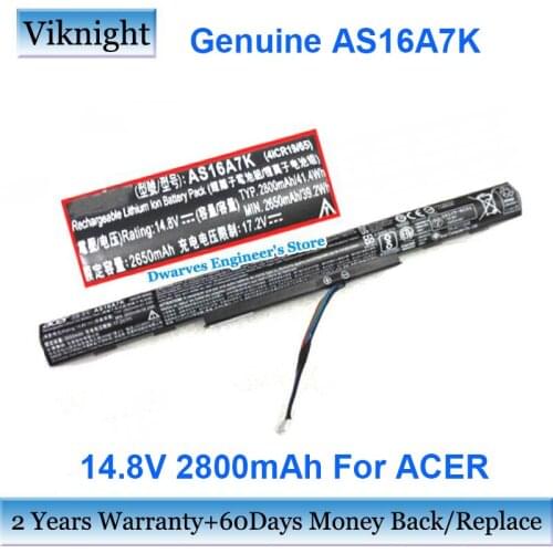 2800mAh 14.8V AS16A5K AS16A7K AS16A8K Laptop Battery For Aspire E5 F5 ES1 Series N16Q2 N16Q5 N1Q62 Li-ion Rechargeable Battery
