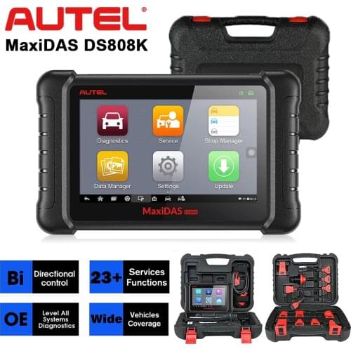 Autel MaxiDAS DS808K OE-All Systems Diagnostic Scanner Bi-Directional Control OBDII Code Reader Upgraded Version of MX808, MP808