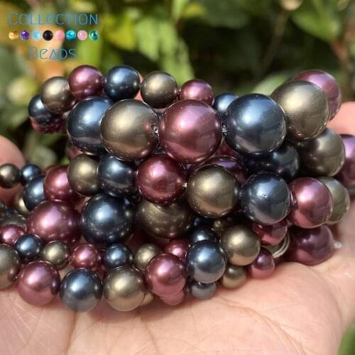 Natural Multicolor Shell Mother Of Pearls Loose Spacer Beads For Jewelry Making DIY Bracelet Necklace Handmade 15'' 6/8/10/12mm