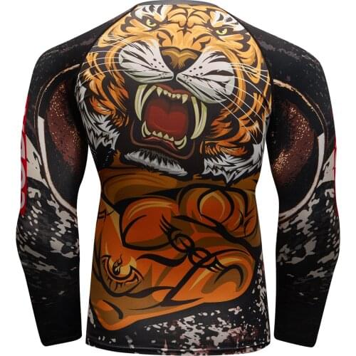 Customize specific fabric Full Printing Fitness Long Sleeves Rash Guard Fashion Gym T Shirt