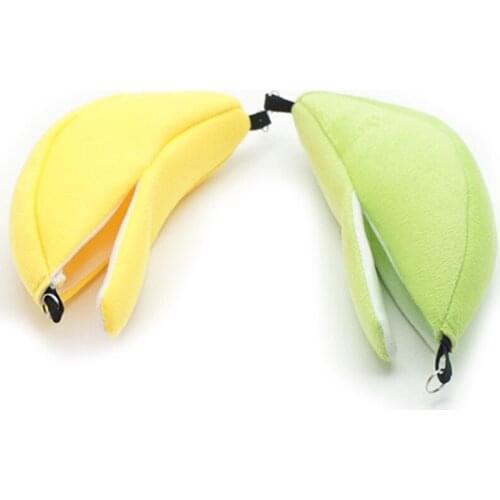 Hamster Banana Nest Warm Winter Hanging Hammock Moon Boat Hut Hamster Supplies Small Pet Cotton Nest (2 Pcs)