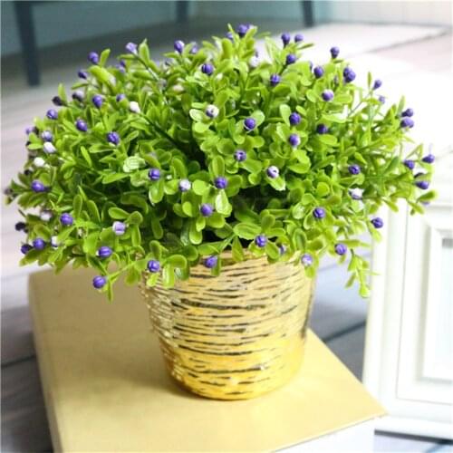 1Pc 24cm Milan Artificial Flowers For Party Wedding Fake Flowers Christmas Home Flowers in Pots Decor Artificial Plants