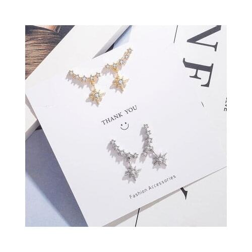 IU Lee Ji Eun same 2020 fashion new six Star Earrings Stars earrings