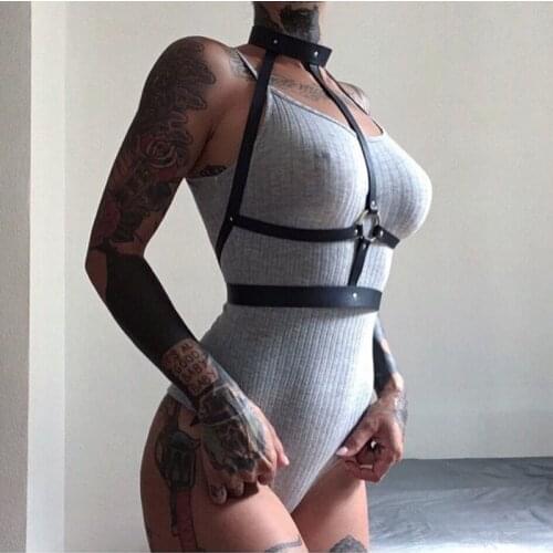 Leather Garter Harness Female Belts Suspenders Lingerie Women Erotic Sexy Mysterious Punk BDSM Fetish Adult Games