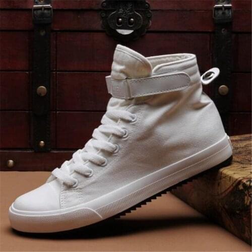 Fashion Sneakers Men Shoes Male Canvas Shoes High top Sneakers Men Casual Shoes Black White Cloth Footwear