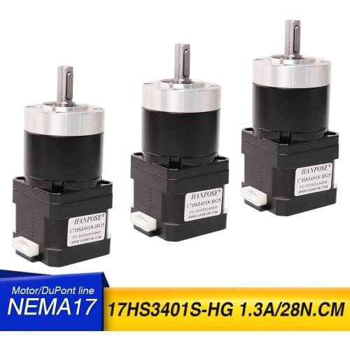 3PCS 17hs3401S-HG 10-1 Gear motor high precision reduction motor body 34MM planetary transmission ratio HG 5-1