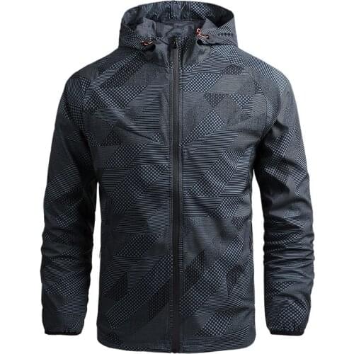 Hiking Jackets Men Spring Autumn Outdoor Sports Hooded Breathable Coat Waterproof Windbreaker Climbing Trekking Fishing Jackets