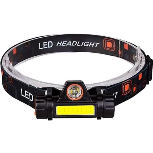 XP-G Q5 built-in 18650 battery 2 light mode with magnet Waterproof headlight head lamp flashlight LED head lamp COB work light