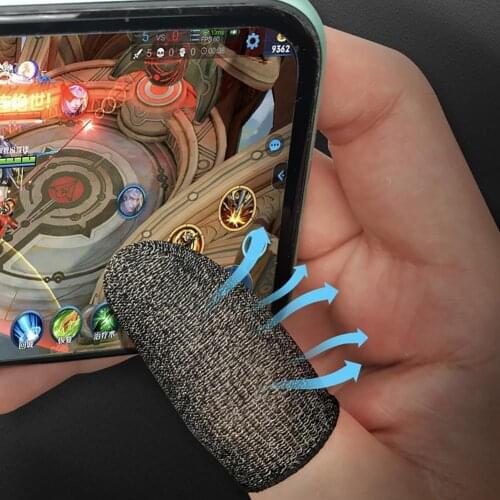 BLUELANS 2021 New 1 Pair Touch Screen Finger Sleeves Non-Scratch Nylon Fiber Mobile Game Finger Cots for Entertainment