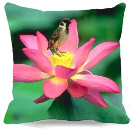 2017 Home Decor Pillow Covers Car Sofa Seat 9 style Square 16" 18" 19" 20" 24" Cushion Cover Fashion Natural pink white Lotus