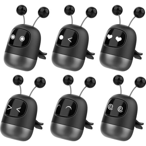New Car Air Freshener Cute Robot Aromatherapy Auto Air Outlet Perfume Long-lasting Car Fragrance Clip Diffuser Solid Car Perfume