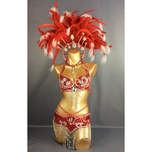 Free shipping HOT SALE!!! parade 2015 Sexy Samba Rio Carnival Costume Feather Headdress #C209