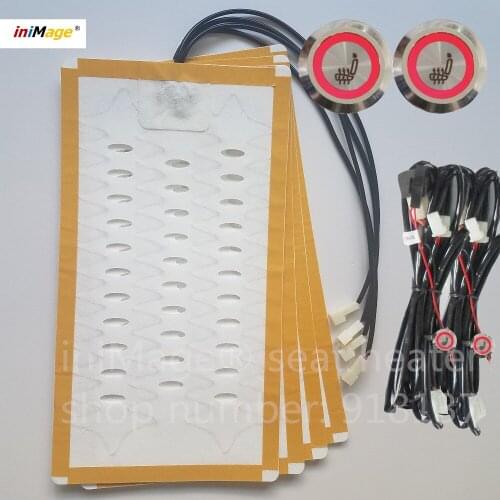 New Arrival 2 seats install Stainless Universal Round Switch alloy wire heated pads seat warmer heating auto parts accessories