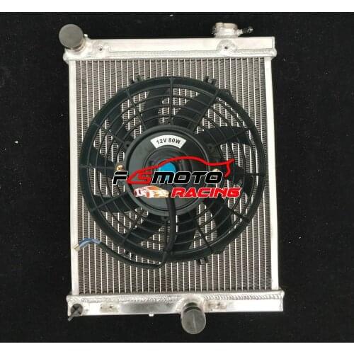 Half Size Aluminum Radiator For 2001-2007 Mitsubishi Lancer Evolution EVO 7/8/9 4G63T CT9-A MT OR With FAN