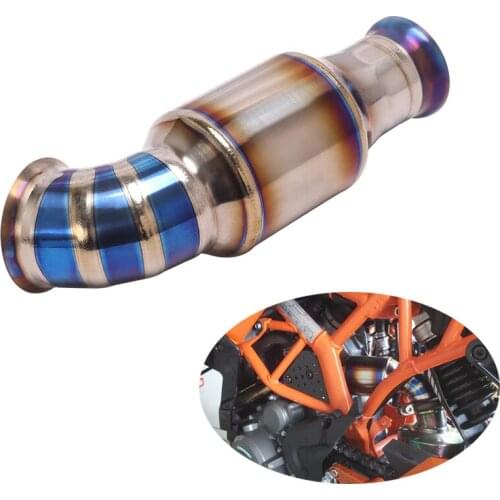 Delete Catalyst Mid Link Pipe Motorcycle Blue Titanium Alloy Exhaust Pipe Modified for Duke 390 125 200 250 390 RC390 2017-2020