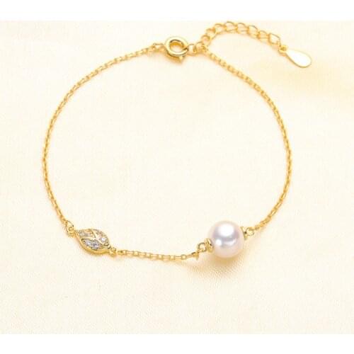 DIY pearl accessories 925 silver pearl jade bracelet empty hold fashion bracelet holder