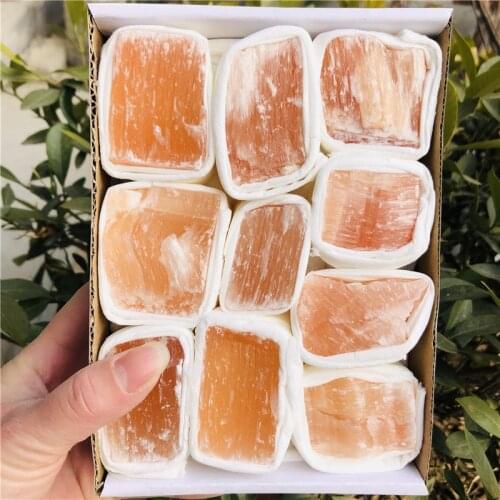 1box Natural Selenite Stones Chakra Stones Energy Healing Raw Minerals Crystals Specimen Home Decor