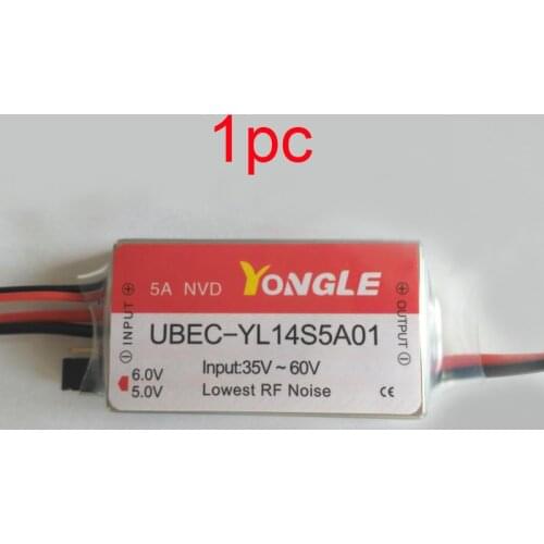 1PC 5A/10A UBEC Lowest RF Noise Full Shielding Antijamming Switching Regulator 5V 6V 12V 10-14S Switch Mode U-BEC for RC Model