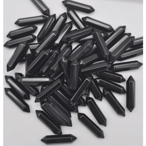 35x8MM Black Carnelian Cabochon CAB GEM Crystal Pillar Jewelry Pendant Making (5 pcs/lot) H204