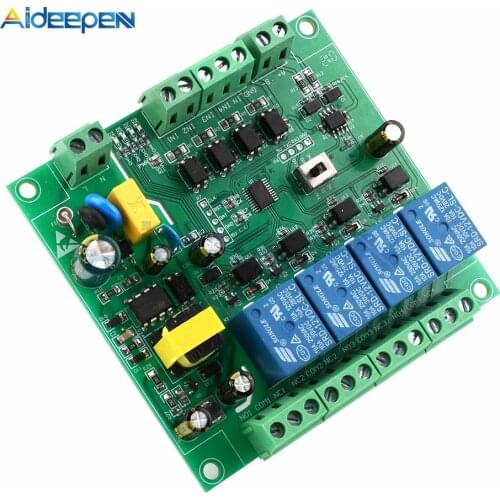 AC 220V 4 Channel 4CH Modbus Relay Module 8-bit MCU Modbus-RTU Switch Signal RS485 TTL UART Controller for Digital Detection