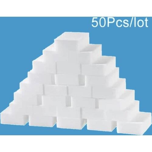 50pcs Magic Sponge Multi-Functional Cleaning Eraser Melamine Sponge for Bathroom Cleaning Tool Kitchen Accessories 100*60*20mm