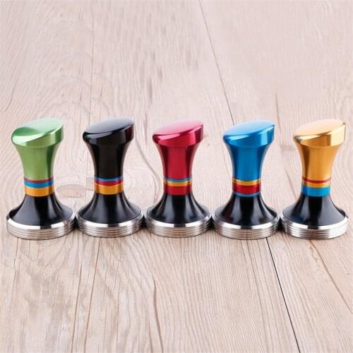 58mm Coffee Tamper Stainless Steel Coffee Powder Hammer Flat Base Cafe Barista Tools Coffee Machine Espresso Accessories