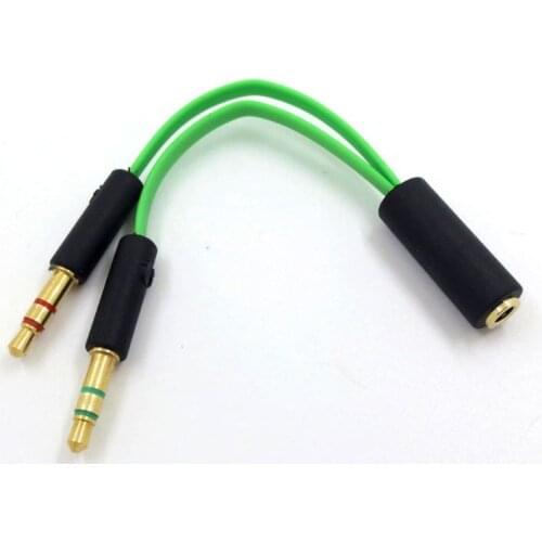 Earphone Audio Cable Headphone Adapter Splitter Headset Microphone for Razer LX9B