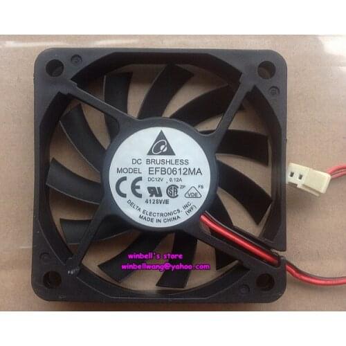 Free shipping ! Brand new 6010 6cm fan EFB0612MA 12V 0.12A dual ball bearings, 2wires