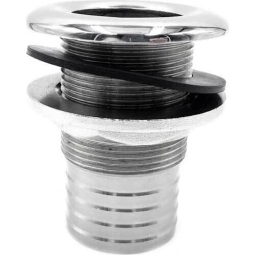 Marine Sewage Outlet Sewage Outlet Sewage Pipe Bolt Stainless Steel 1 Inch Thu Hull With Hose Outlet Hardware Marine