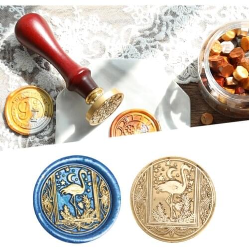 Retro Wax Seal Stamp Round Star Animal Sealing Wax Scrapbooking Stamp Head