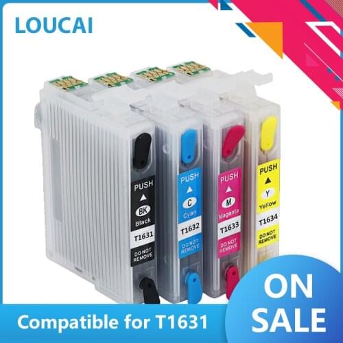 T1631XL Refill ink cartridge T1631 For Epson WF-2530 WF-2010 WF-2510 2540 WF-2630 WF-2650 WF-2750 WF-2660 printers