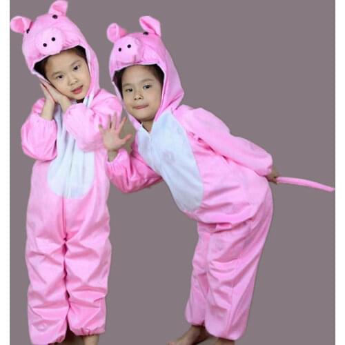 Umorden Children Kids Baby Girl Girls Cartoon Animal Pink Pig Costume Performance Suit Halloween Childrens Day Costumes