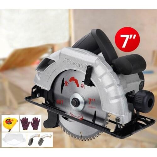 Electric woodworking circular saw 1800W 7 inch multi-function cutting machine household small flip saw circular saw