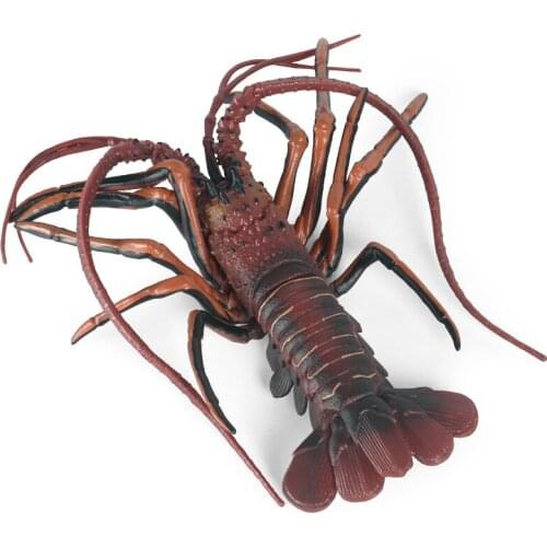 Australian lobster Figure Collectible Toys Lobster Animal Action Figures Kids Plastic Cement Animal Sandtable Scene Toys