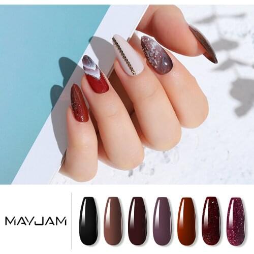8ml Gel Nail Polish Glitter Cats Eye Nails Gel Dark Color Semi Permanent Varnish Soak Off UV LED Lamp Gel Nail Art Decoration