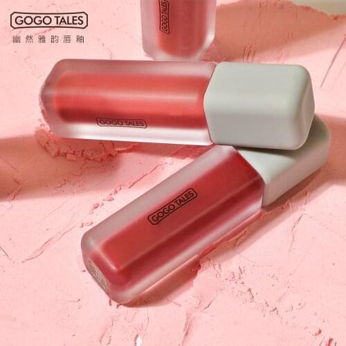 Gogo tales matte lipgloss 6 colors sexy red moisture lip tint cream waterproof long lasting lip plumper lip gloss BN150