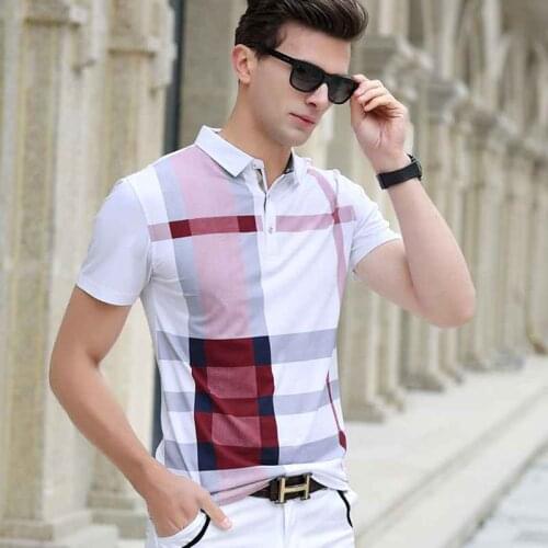 HAIMAITONG Short Sleeve Polos For Men