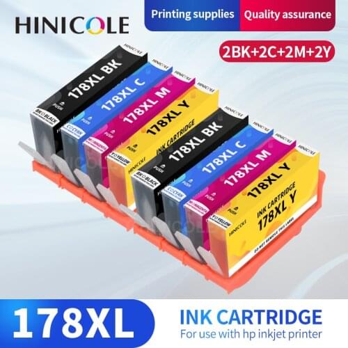HINICOLE Compatible Ink Cartridge for HP 178 for HP178 178XL Photosmart 5510 5515 6510 7510 B109a B109n B110a Printer WIth Chip