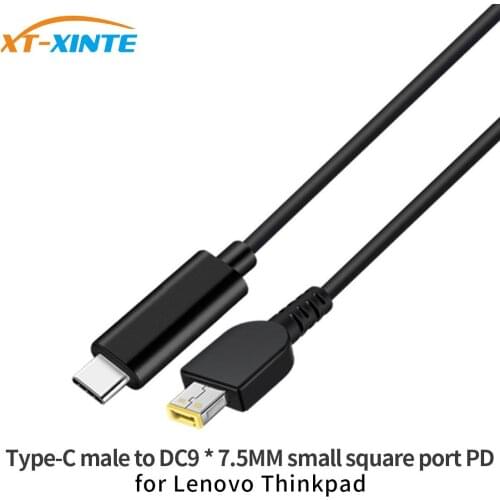 USB Type-C PD Charging Cable Cord 1.5m Square DC Power Adapter Jack Converter Male to Male for Lenovo Thinkpad X1 Laptop Charger