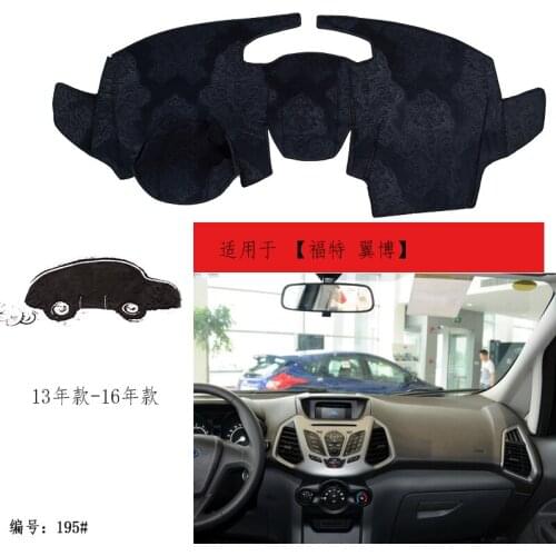 TOMMIA For Ford Ecosport 13-16 Dashboard Pad Cover Dash Mat Anti-Sun Velvet Instrument