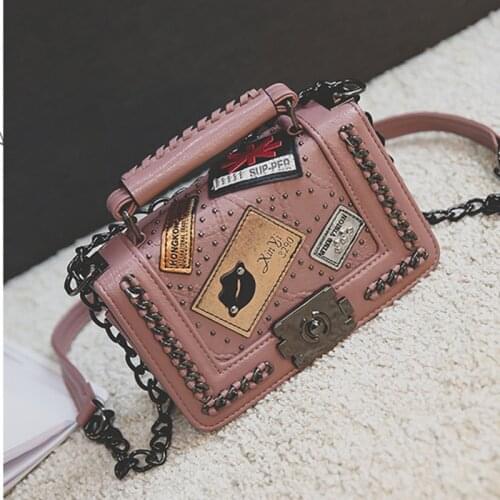 Shoulder Small Bag 2020 Women Trend Chains Leather Luxury Brand Beach Casual Fashion Vintage Messenger Moto Biker Crossbody