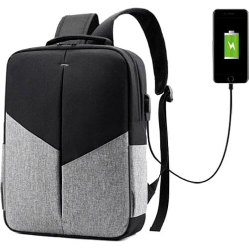 3PCS / LOT Fashion USB Charging 15.6 Inch Laptop Backpack Outdoor Casual Men Women University School Backpack Knapsack Mochilas